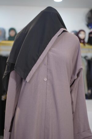 Nidha Color Abaya - Cut Pocket & Show Buttons