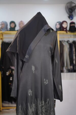 Nidha Self-Printed Umbrella Abaya - Maxi Model Flare