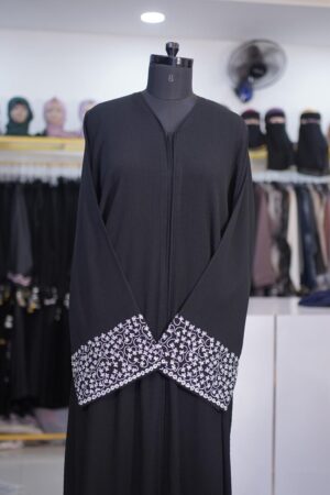 Zaahi Hand Work Ruksar Abaya - Premium Sleeve Detail